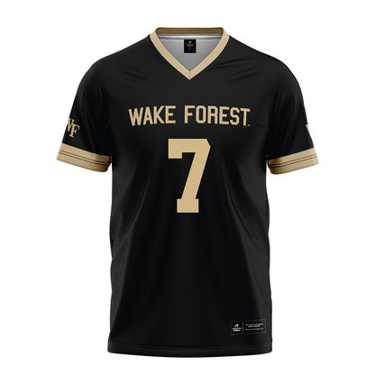 Wake Forest - NCAA Football : Wondame Davis Jr - Black Football Jersey-0