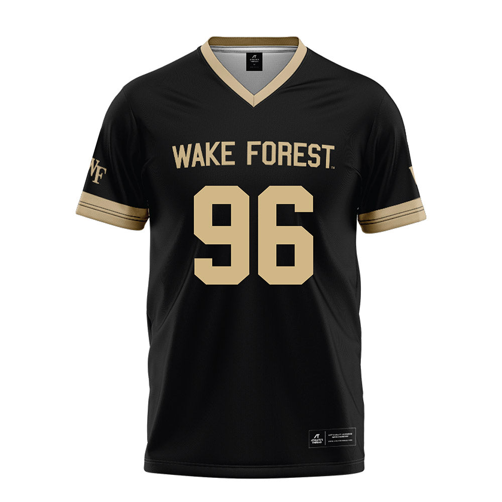 Wake Forest - NCAA Football : Cooper Long - Black Football Jersey-0