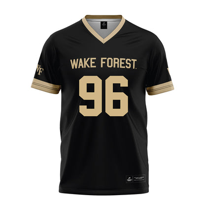 Wake Forest - NCAA Football : Cooper Long - Black Football Jersey-0