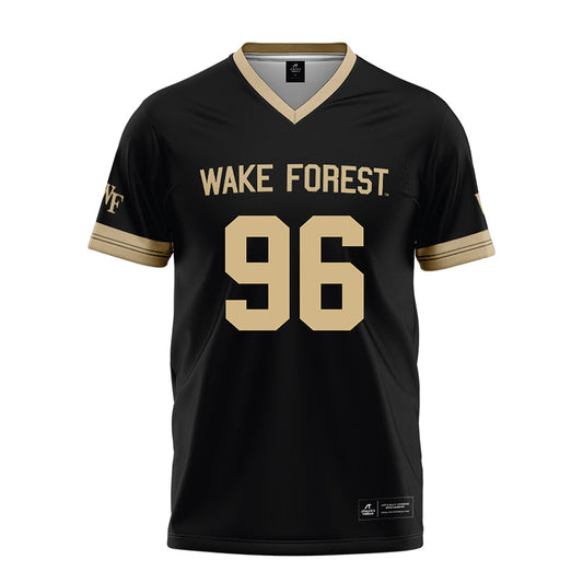 Wake Forest - NCAA Football : Cooper Long - Black Football Jersey-0