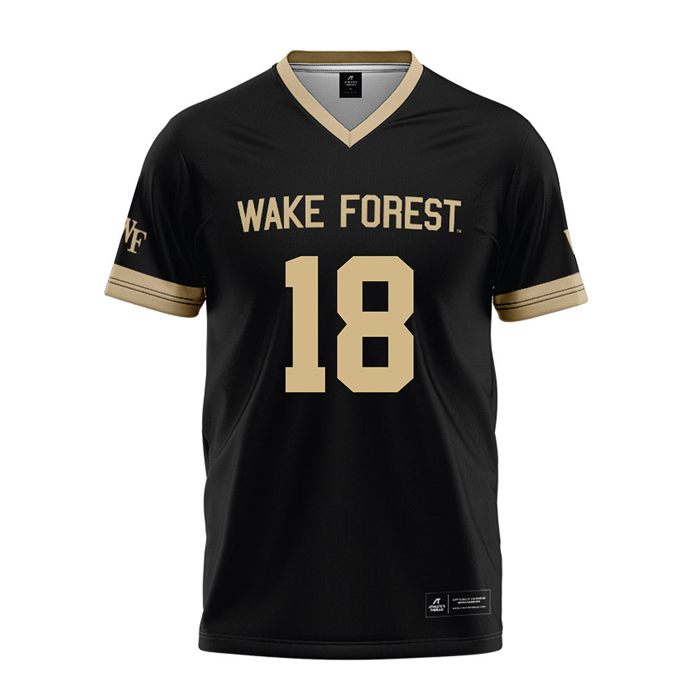 Wake Forest - NCAA Football : DJ Johnson - Black Football Jersey-0