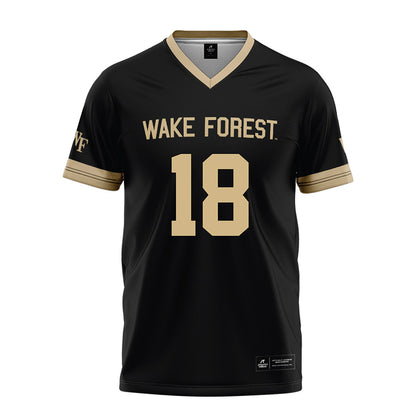 Wake Forest - NCAA Football : DJ Johnson - Black Football Jersey-0