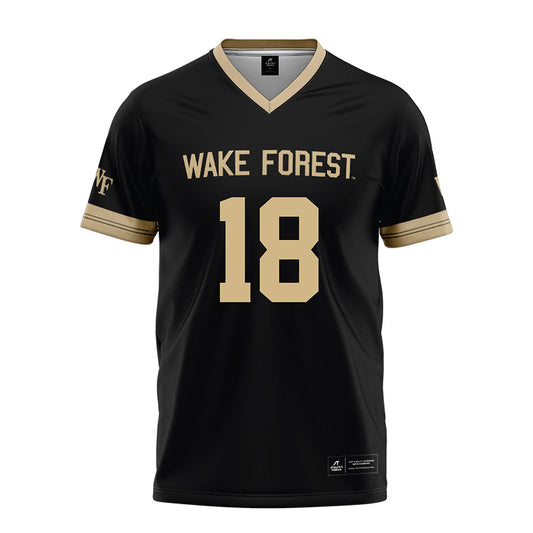 Wake Forest - NCAA Football : DJ Johnson - Black Football Jersey-0