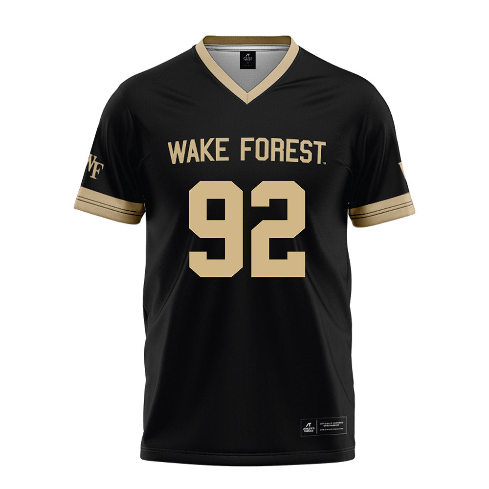 Wake Forest - NCAA Football : Sefa Sackey - Black Football Jersey-0