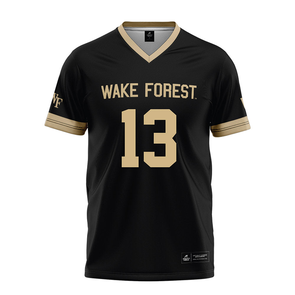 Wake Forest - NCAA Football : Billy Johnson - Black Football Jersey-0