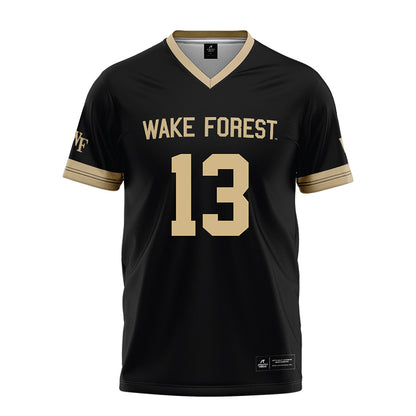 Wake Forest - NCAA Football : Billy Johnson - Black Football Jersey-0