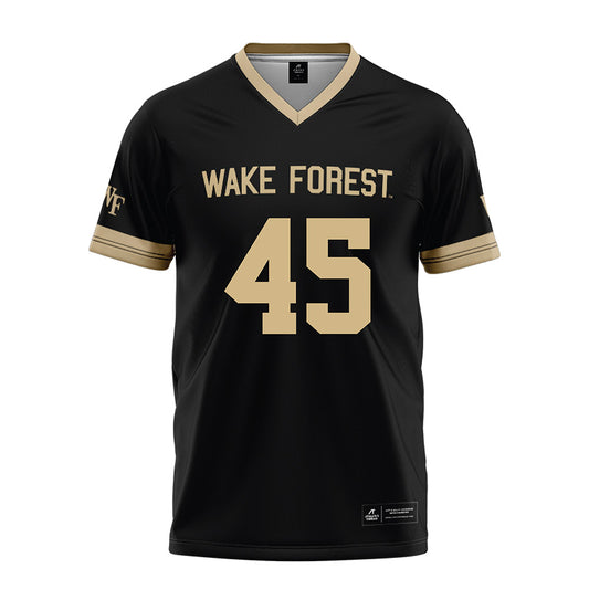 Wake Forest - NCAA Football : Ethan Hyams - Black Football Jersey-0