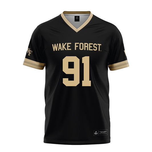 Wake Forest - NCAA Football : Lucas Smalls-Allen - Black Football Jersey-0