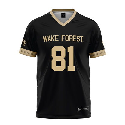 Wake Forest - NCAA Football : Landon Morris - Black Football Jersey-0