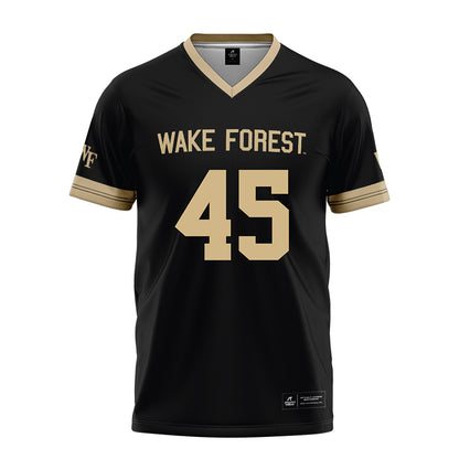 Wake Forest - NCAA Football : Ethan Hyams - Black Football Jersey-0