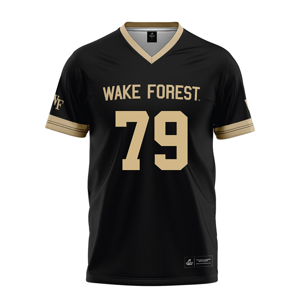 Wake Forest - NCAA Football : Langston Hogg - Black Football Jersey-0