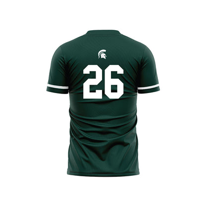 Michigan State - NCAA Women's Soccer : Mimi Hallier - Green Soccer Jersey-1
