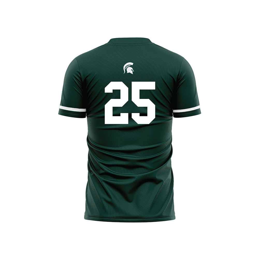 Michigan State - NCAA Men's Soccer : Jackson Lusky - Green Soccer Jersey-1