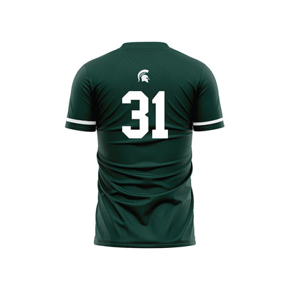 Michigan State - NCAA Women's Soccer : Ava Lutke - Green Soccer Jersey-1