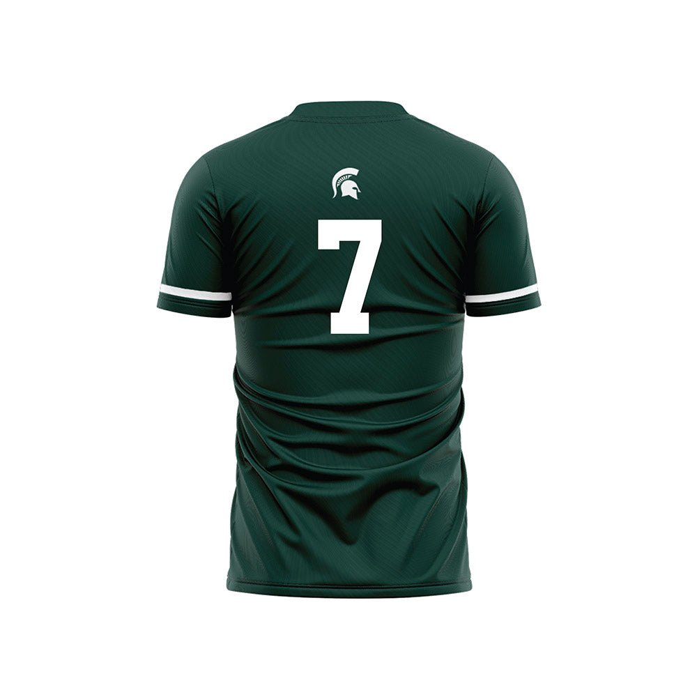 Michigan State - NCAA Men's Soccer : Aidan Phelan - Green Soccer Jersey-1