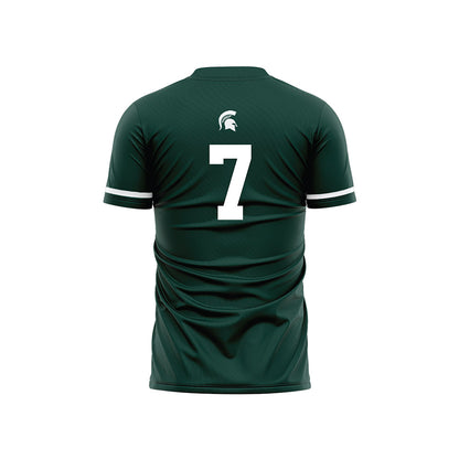 Michigan State - NCAA Men's Soccer : Aidan Phelan - Green Soccer Jersey-1