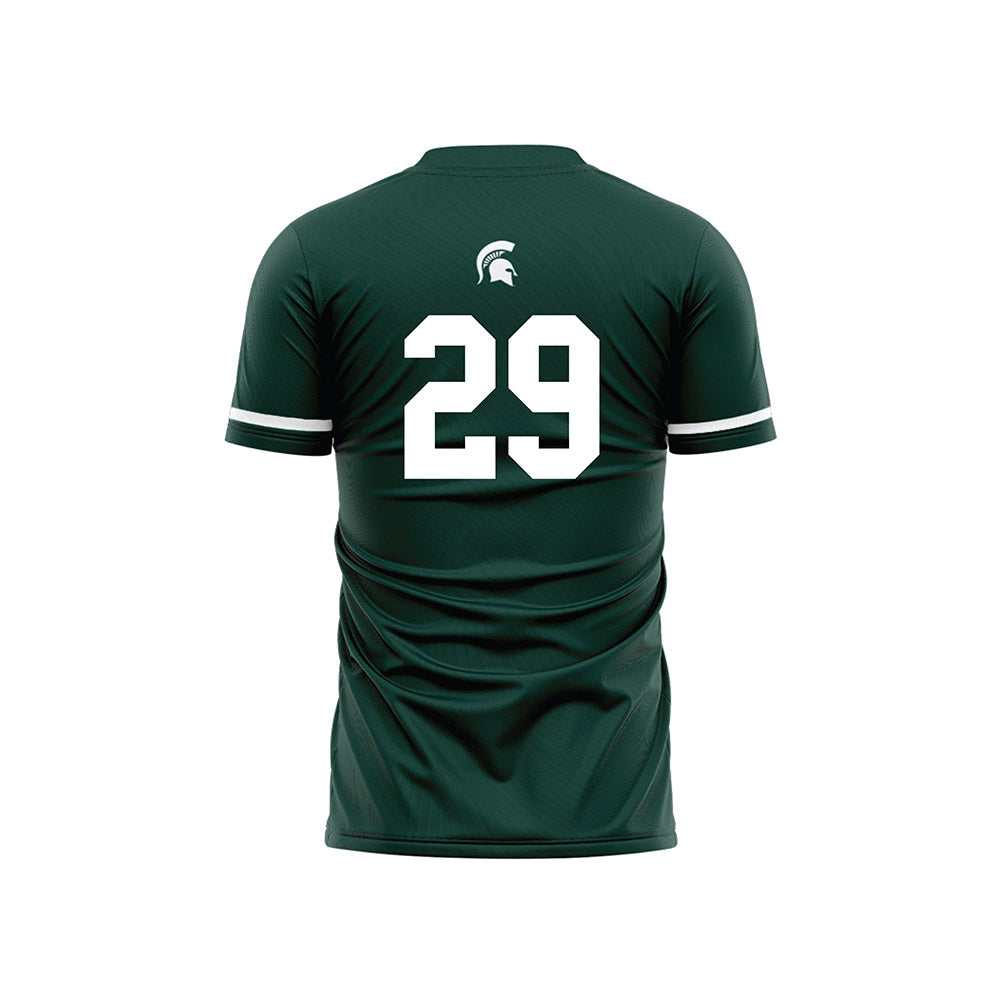 Michigan State - NCAA Women's Soccer : Addison Baldus - Green Soccer Jersey-1