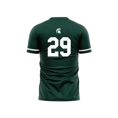 Michigan State - NCAA Women's Soccer : Addison Baldus - Green Soccer Jersey-1