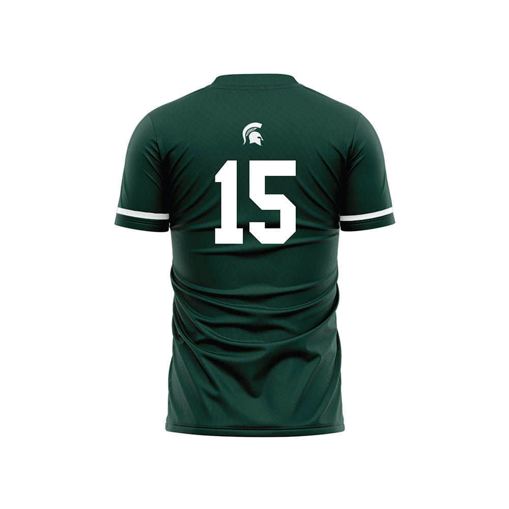 Michigan State - NCAA Women's Soccer : Julia Belli - Green Soccer Jersey-1