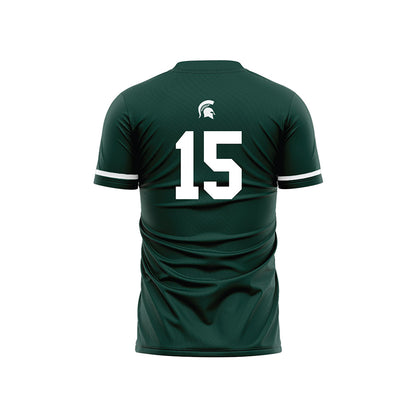 Michigan State - NCAA Women's Soccer : Julia Belli - Green Soccer Jersey-1