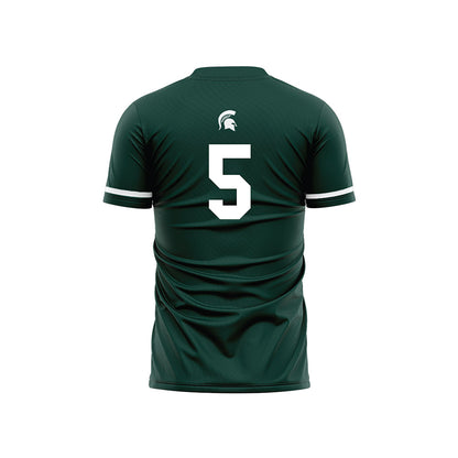 Michigan State - NCAA Men's Soccer : Brandon Munson - Green Soccer Jersey-1