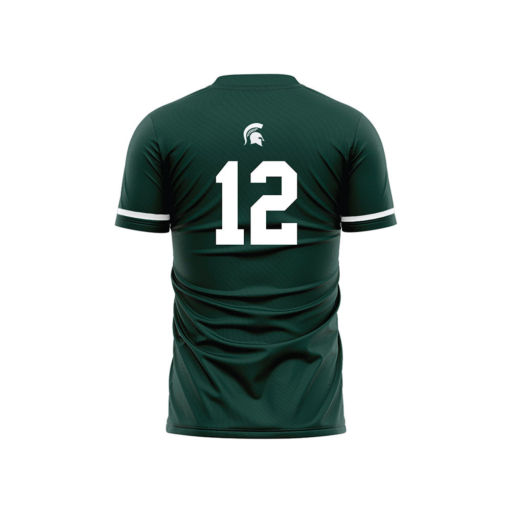 Michigan State - NCAA Women's Soccer : Mackenzie Kruer - Green Soccer Jersey-1