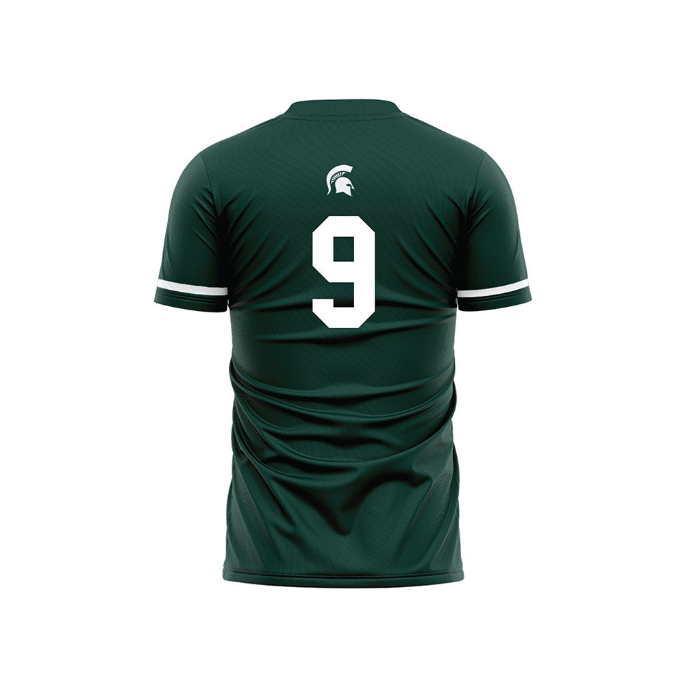 Michigan State - NCAA Men's Soccer : Andrew Darakdjian - Green Soccer Jersey-1