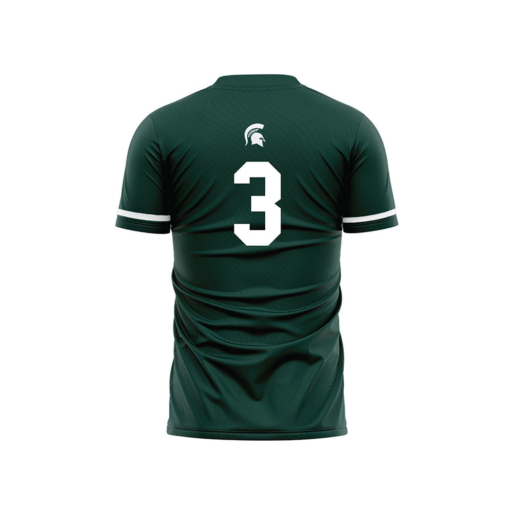 Michigan State - NCAA Women's Soccer : Mekenzie Rogers - Green Soccer Jersey-1