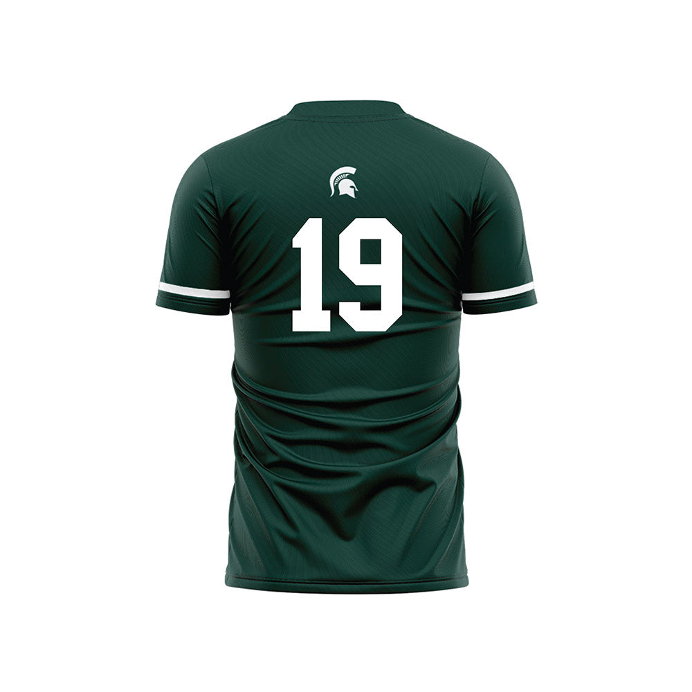 Michigan State - NCAA Women's Soccer : Emerson Sargeant - Green Soccer Jersey-1