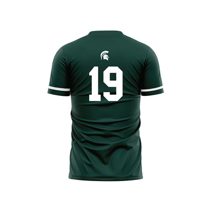 Michigan State - NCAA Women's Soccer : Emerson Sargeant - Green Soccer Jersey-1