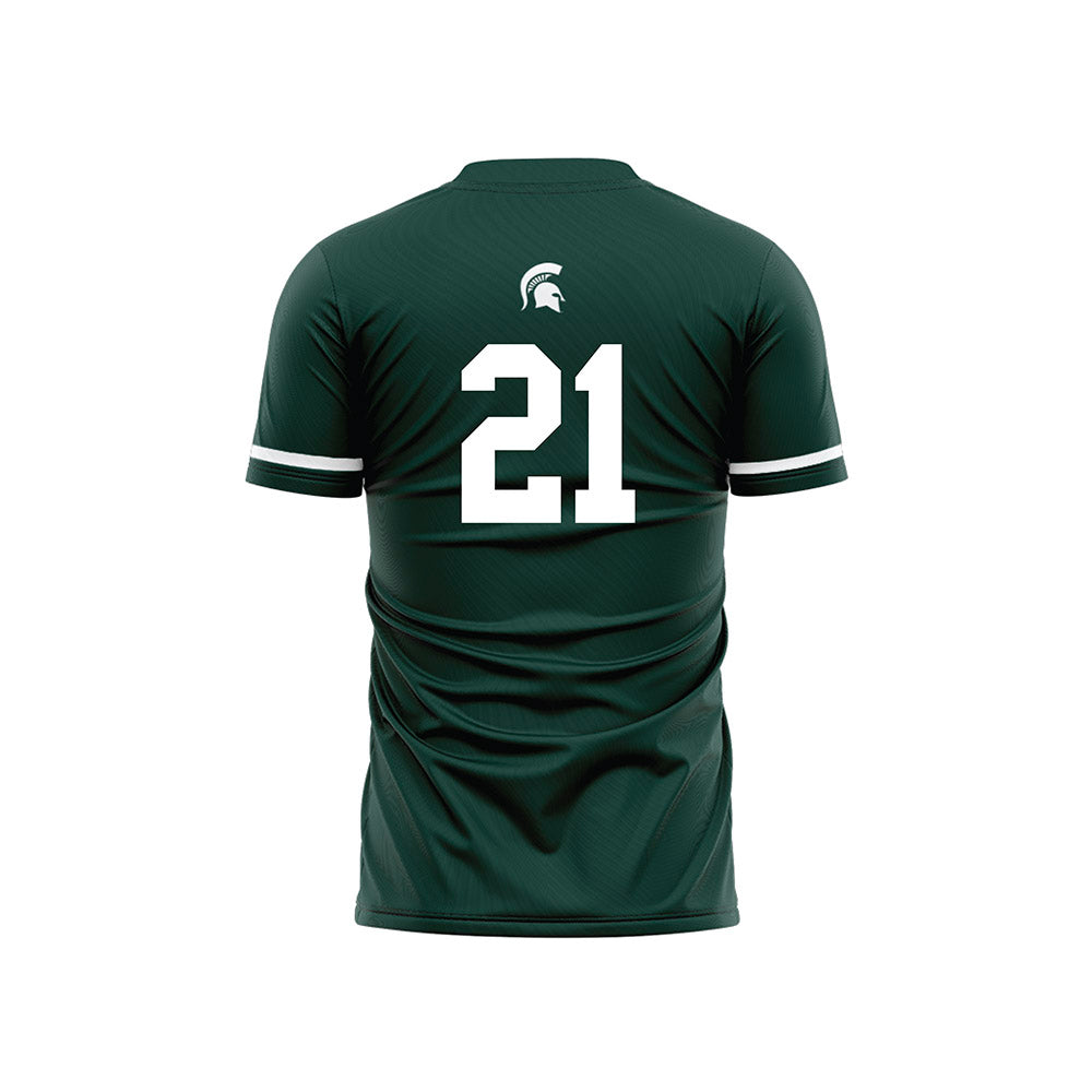 Michigan State - NCAA Women's Soccer : Eden Bretzer - Green Soccer Jersey-1