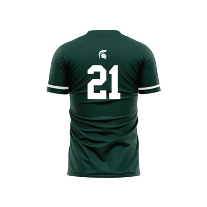 Michigan State - NCAA Women's Soccer : Eden Bretzer - Green Soccer Jersey-1