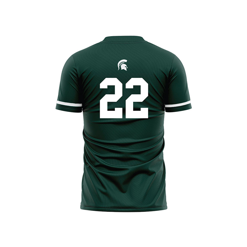 Michigan State - NCAA Women's Soccer : Ella Janz - Green Soccer Jersey