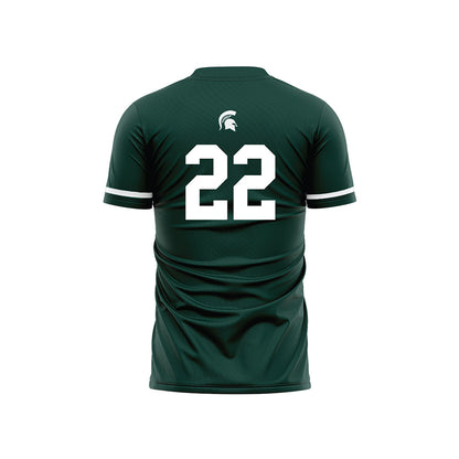 Michigan State - NCAA Women's Soccer : Ella Janz - Green Soccer Jersey
