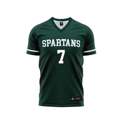 Michigan State - NCAA Men's Soccer : Aidan Phelan - Green Soccer Jersey-0