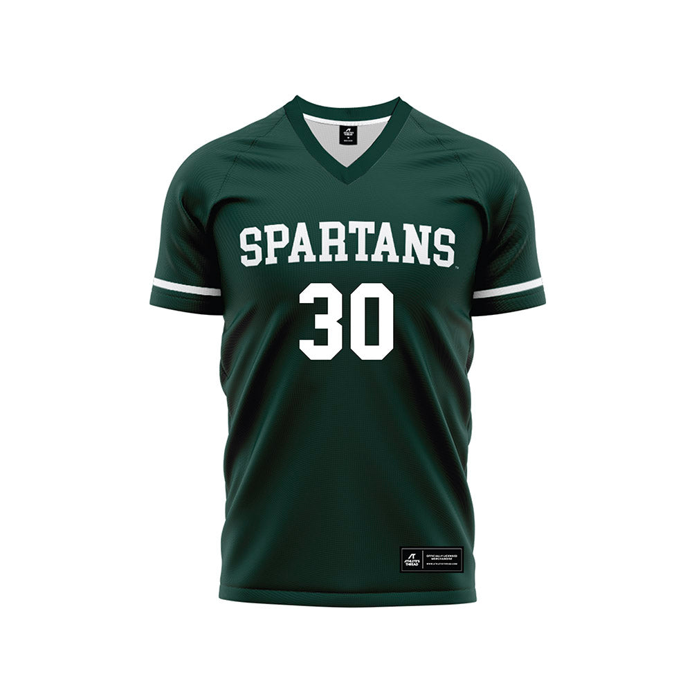 Michigan State - NCAA Men's Soccer : Ezra Horlings - Green Soccer Jersey-0