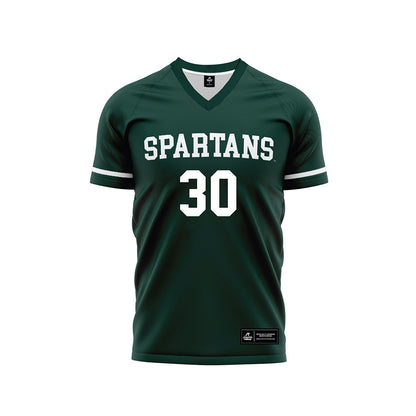 Michigan State - NCAA Men's Soccer : Ezra Horlings - Green Soccer Jersey-0