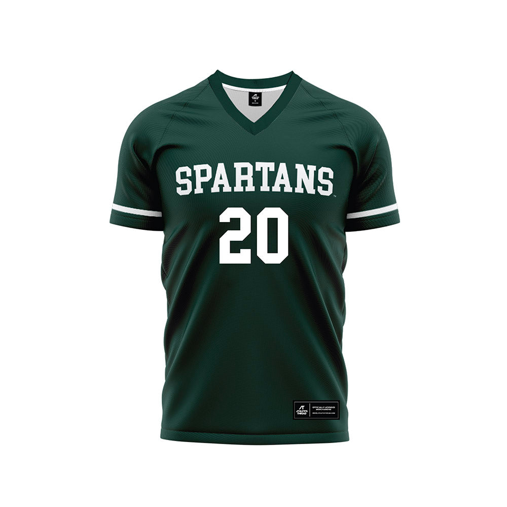 Michigan State - NCAA Women's Soccer : Shelby Vaughn - Green Soccer Jersey-0
