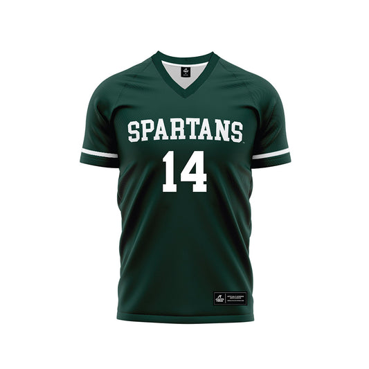 Michigan State - NCAA Men's Soccer : Dominic Dono - Green Soccer Jersey-0