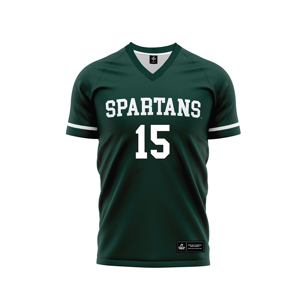 Michigan State - NCAA Women's Soccer : Julia Belli - Green Soccer Jersey-0