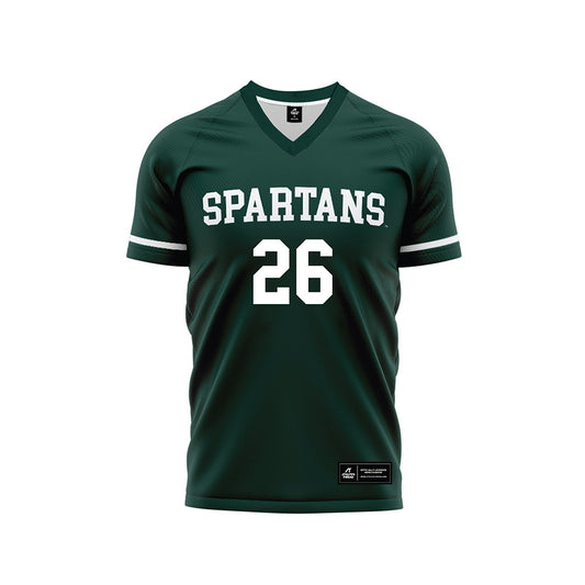 Michigan State - NCAA Women's Soccer : Mimi Hallier - Green Soccer Jersey-0