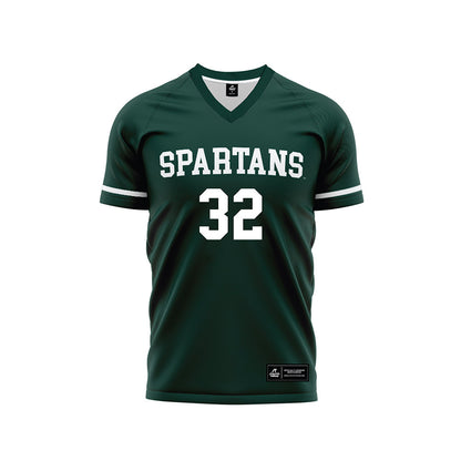 Michigan State - NCAA Men's Soccer : David Anderson - Green Soccer Jersey-0