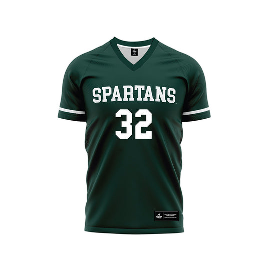 Michigan State - NCAA Men's Soccer : David Anderson - Green Soccer Jersey-0