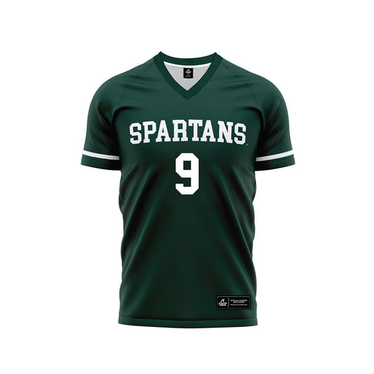 Michigan State - NCAA Men's Soccer : Andrew Darakdjian - Green Soccer Jersey-0