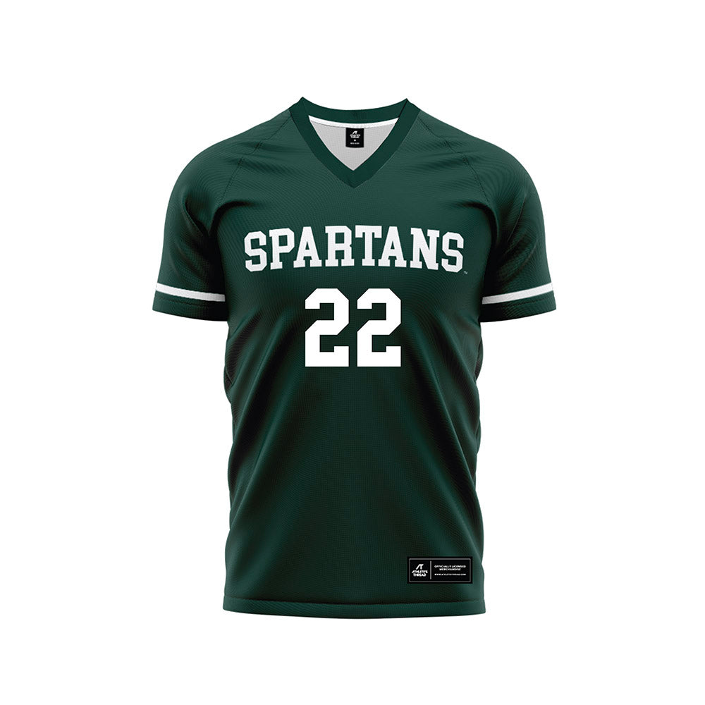 Michigan State - NCAA Women's Soccer : Ella Janz - Green Soccer Jersey