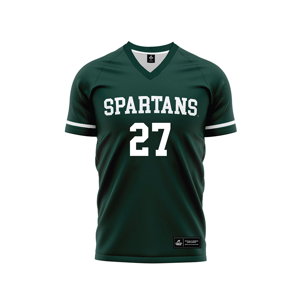 Michigan State - NCAA Men's Soccer : Drew Rensing - Green Soccer Jersey-0