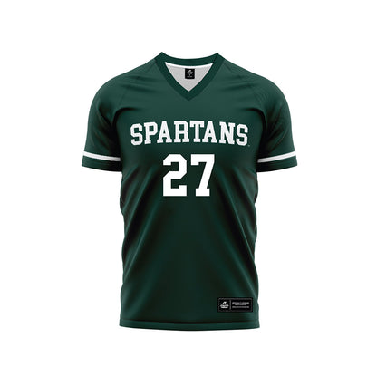Michigan State - NCAA Men's Soccer : Drew Rensing - Green Soccer Jersey-0