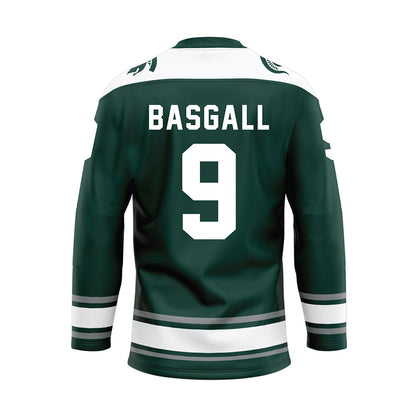 Michigan State - NCAA Men's Ice Hockey : Matthew Basgall - Green Hockey Jersey