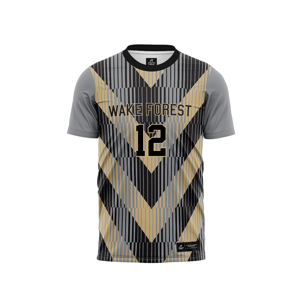 Wake Forest - NCAA Women's Soccer : Aislynn Maguire - Pattern Black Soccer Jersey-0