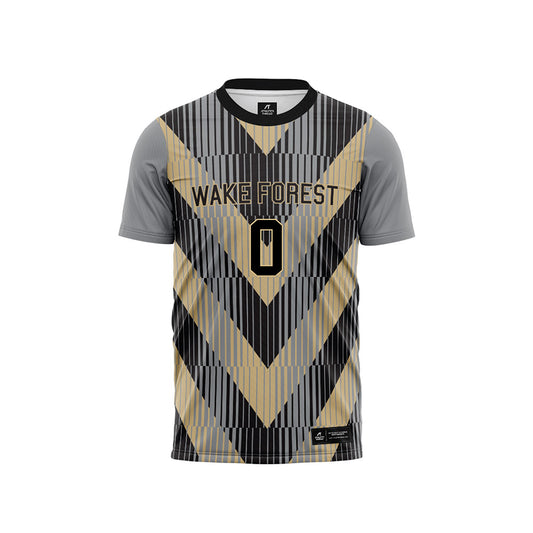 Wake Forest - NCAA Men's Soccer : Jonah Mednard - Pattern Black Soccer Jersey-0